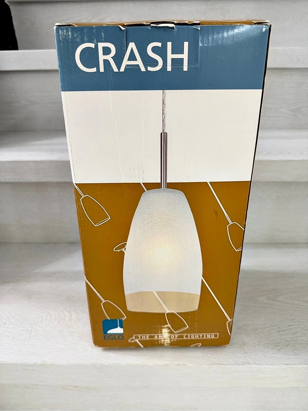 Eglo Crash 1-Light Pendant White & Gold